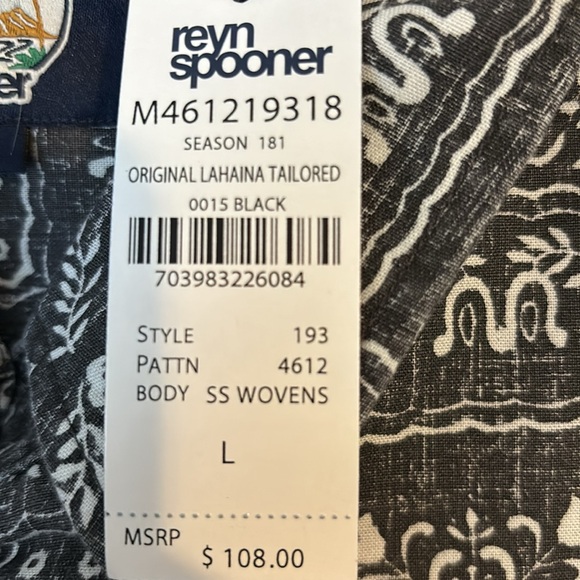 NWT Reyn Spooner Original Lahaina Tailored Shirt - Picture 6 of 6